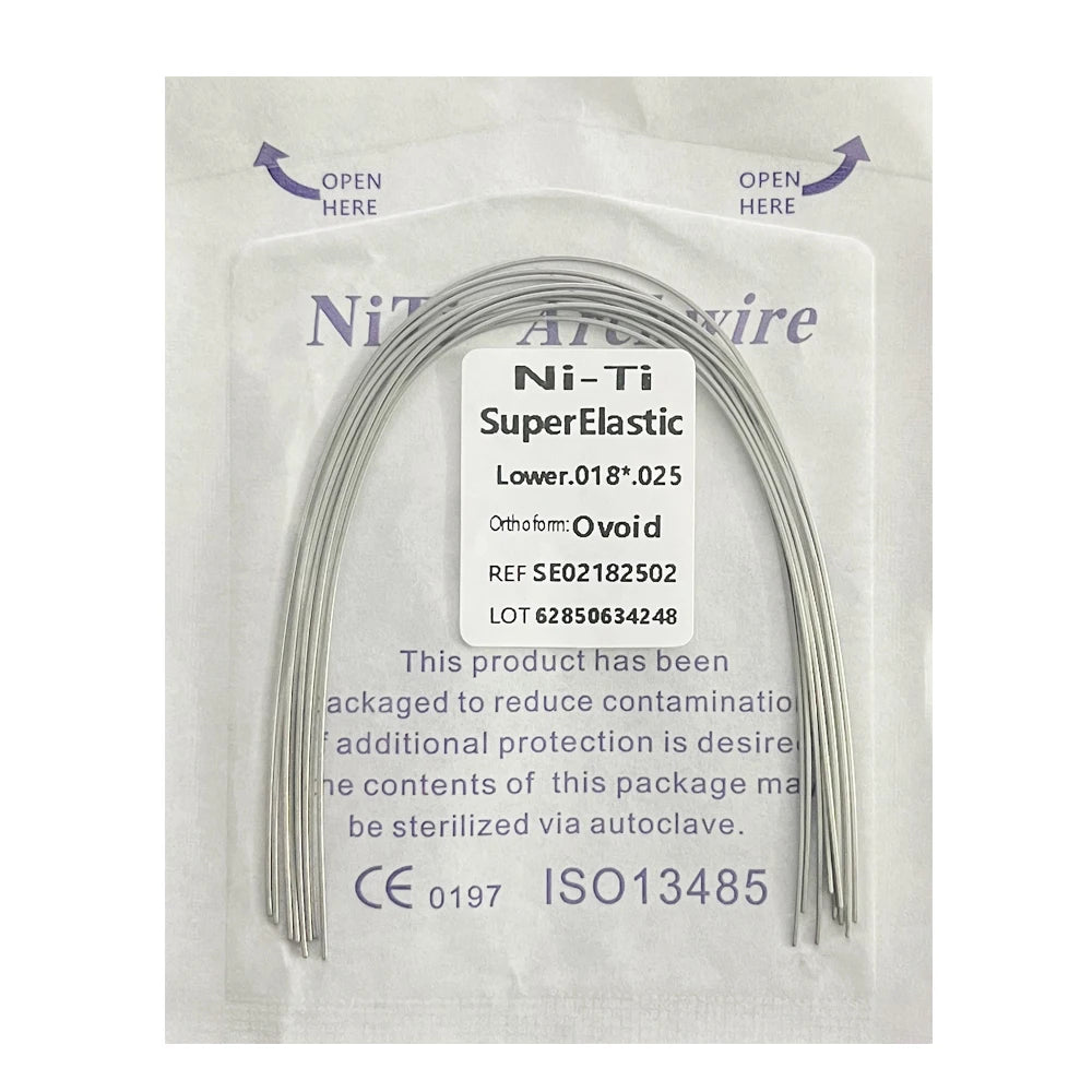 10pcs/Pack AG Dental Orthodontic Arch Wires NITI Round / Rectangular Oval Form Ortho Arch Wire Dentist Tool