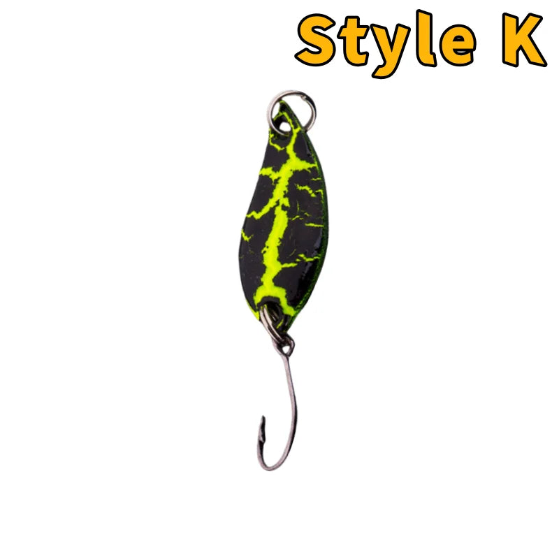 12-1PC Trout Bait Metal Spoon Fishing Lure Wobbler Casting Jigging Tackle Accessories Pesca Multi-color Long-casting Lure Bait