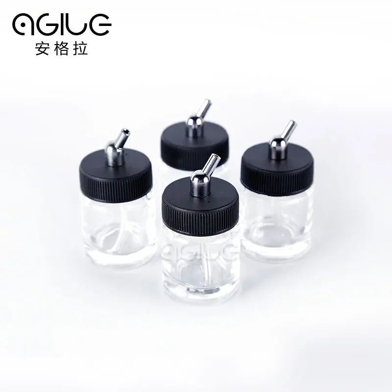 1PCS 22cc Glass Airbrush Pot Bottle Dual Action Airbrush Painting Bottle Container Professional Ink Cup Spray Gun Paint Jar