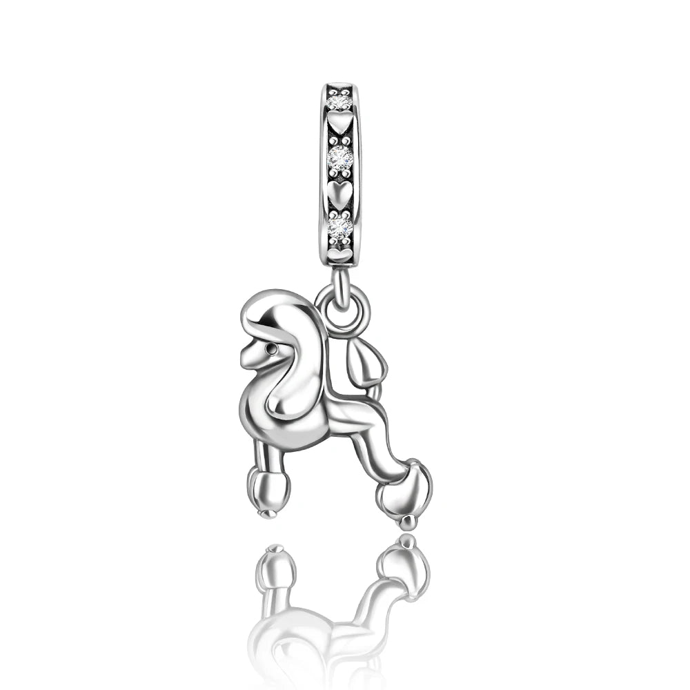 Beautiful 925 Sterling Silver Puppy Cat Swallow Raccoon Giraffe Animal Pendant Fit DIY Bracelet Necklace Package Jewelry Gifts