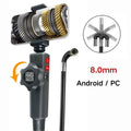 6.0MM/8.0MM 2.0MP 180 Degree Steering Industrial Endoscope Cars Inspection Borescope Camera With 8 LED for iPhone Android PC