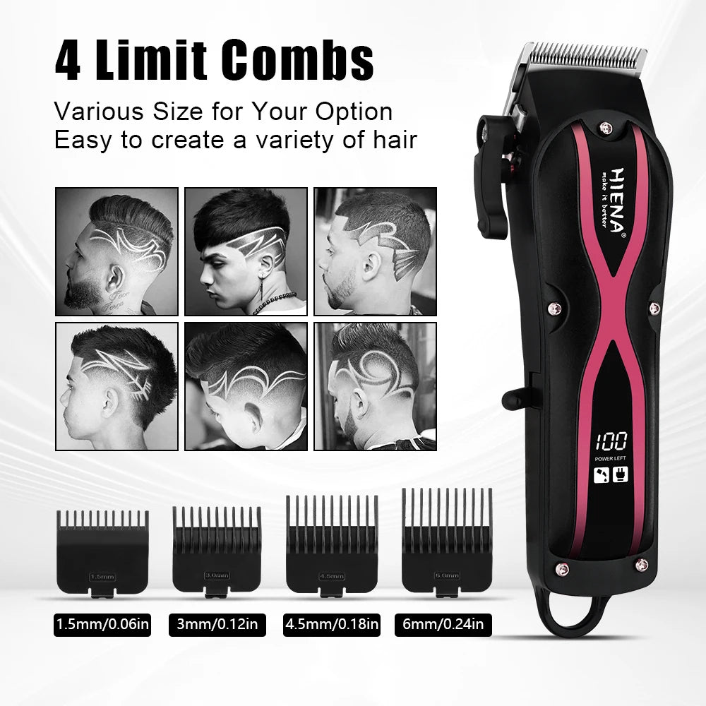 Newest Electric Hair Clipper Rechargeable Men's Electric Shaver Hair Trimmer Professional Barber Cordless Hair Cutting Machine