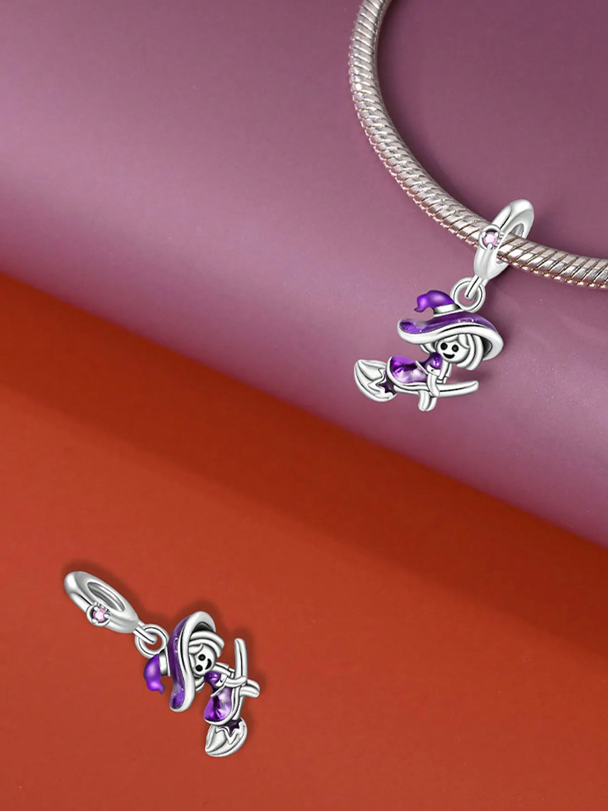 2025 Hot Sale Charms Bead 925 Sterling Silver Christmas Halloween Witch Hat Fit Bangle Bracelet Necklace DIY Jewelry