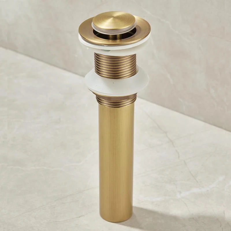 Antique Brass Pop Up Drain Bathroom Sink Push Down Pop Up Stopper Drain Washbasin Accessoires Plug Cover Waste Pipe Drainer