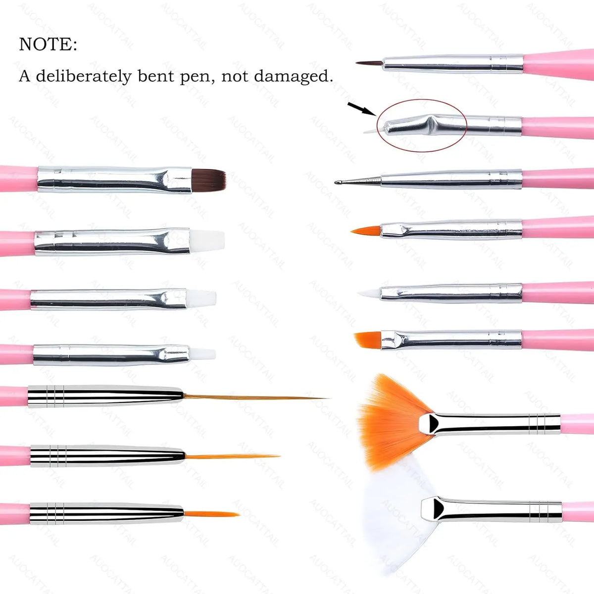 15/20Pcs Fine Detail Paint Brush Set Acrylic UV Gel Drawing Dotting Manicure Nail Art Design Tools Makeup Accessorie Gel Brush
