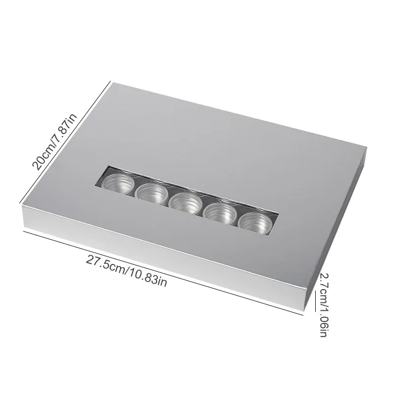 Multifunctional Silver Aluminum Empty Cans Cosmetic Container Lip Balm Nail Art Makeup Cream Jar Storage Box Nail Supplies