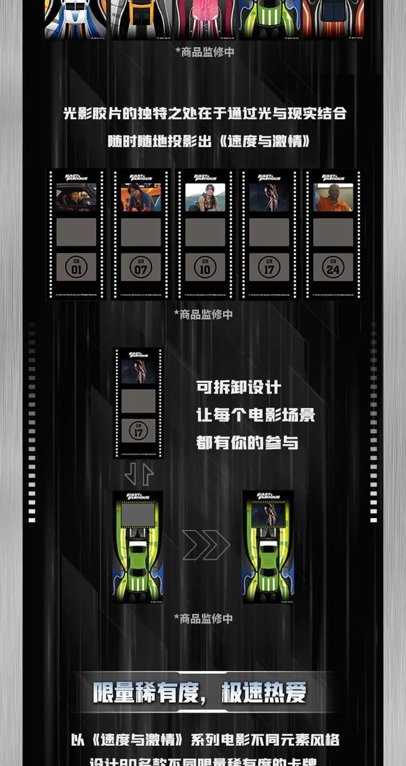 Card Fun The Fast And The Furious Filmstrip Collectible Card Movie Merchandise Movie Fan Collecting Gifts