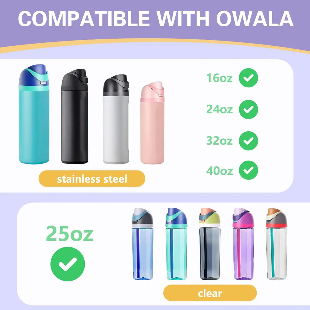 Replacement Lid for Owala Freesip, Compatible with Owala Cup 16oz 24oz 32oz 40oz,One Button Water Bottle Top Replacement Cap, Le