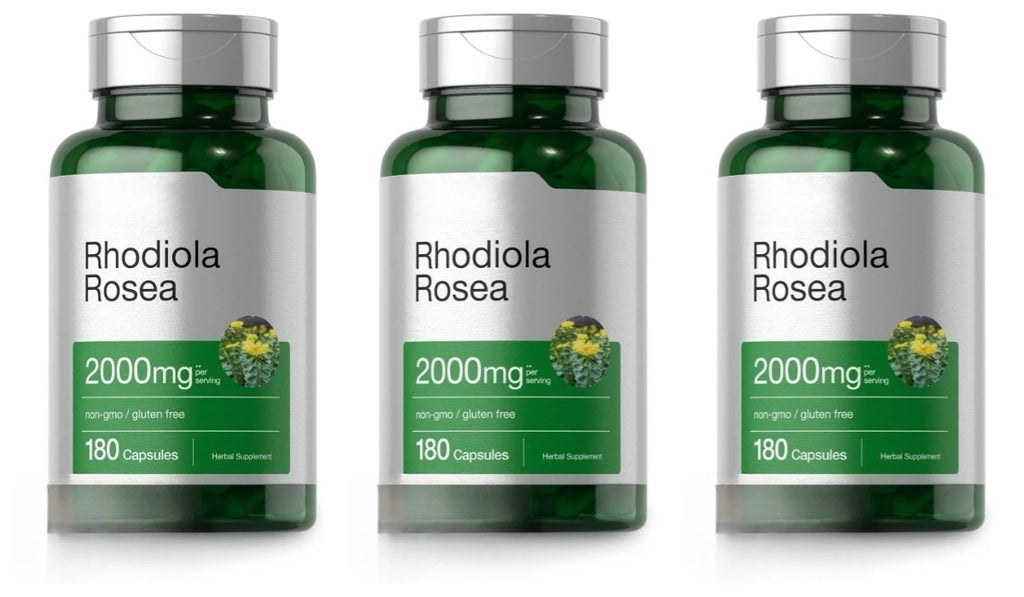 Rhodiola Rosea Root Extract 2000mg Equivalent Herbal Dietary Supplement 180 Capsules