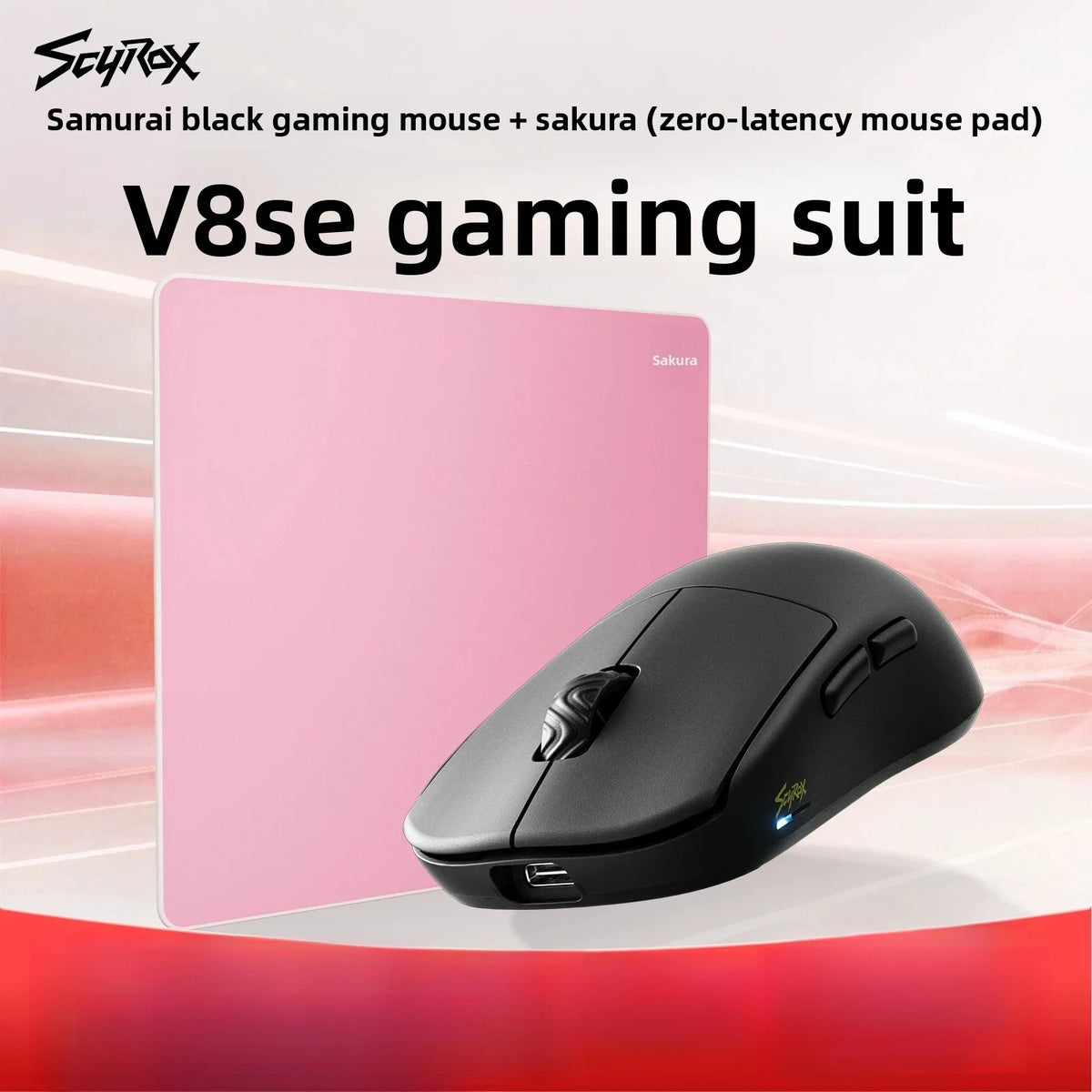Scyrox V8s 36g Lightweight Wireless Gaming Mouse 8K Polling Rate PAW3950 Sensor Ergonomic FPS E-sports Mouse Peripherals Gifts