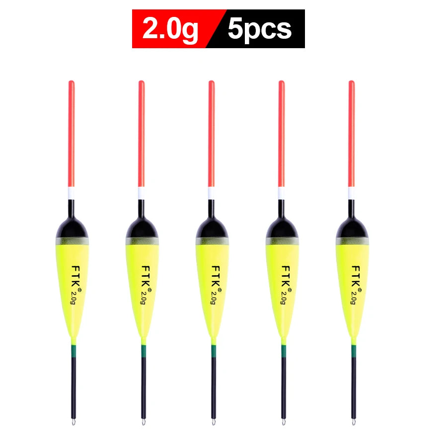 FTK 5pcs/lot Fishing Float Size 2g-4g Barguzinsky Fir Floats Carp Fishing Bobber Vertical Buoy Length 15.5-20cm Fishing Tackle