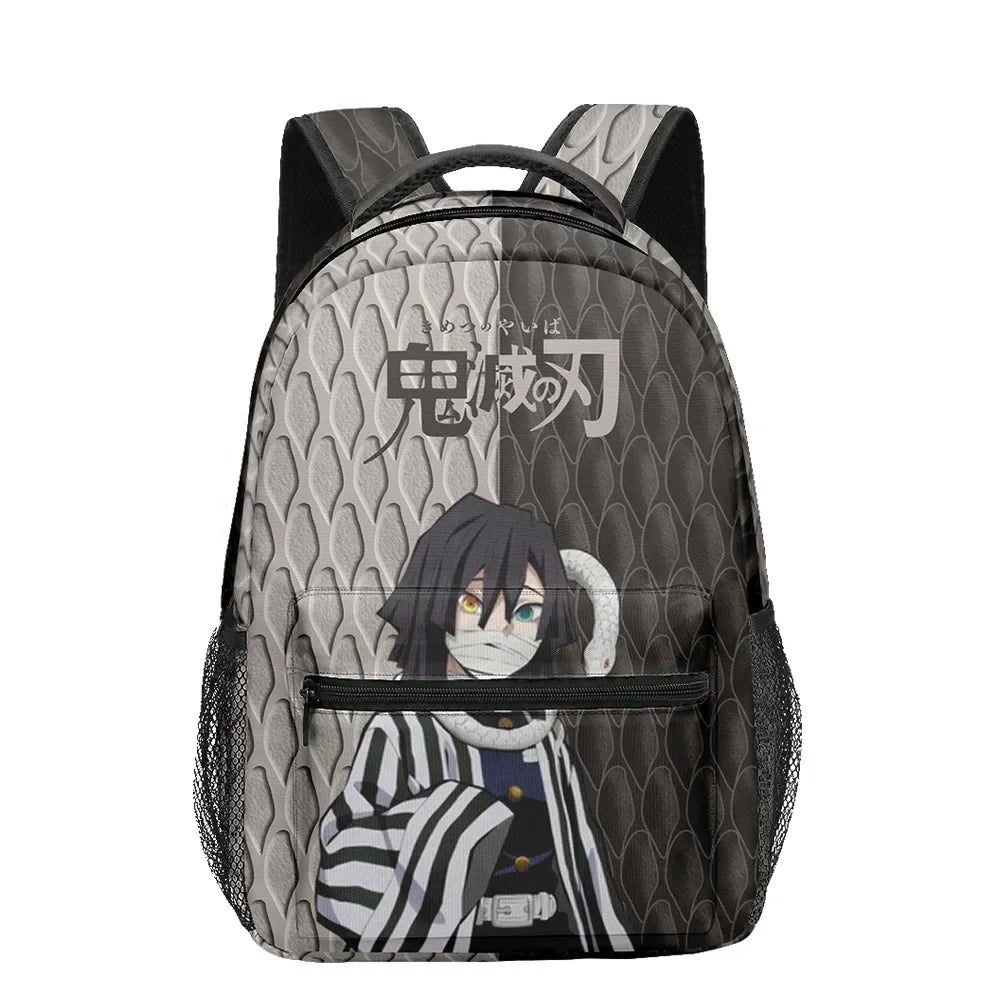 New Anime Peripheral Demon Slayer 3D School Backpack Lunch Bag Pencil Case 3-Piece Set Printed Holiday Gift for Students Gift