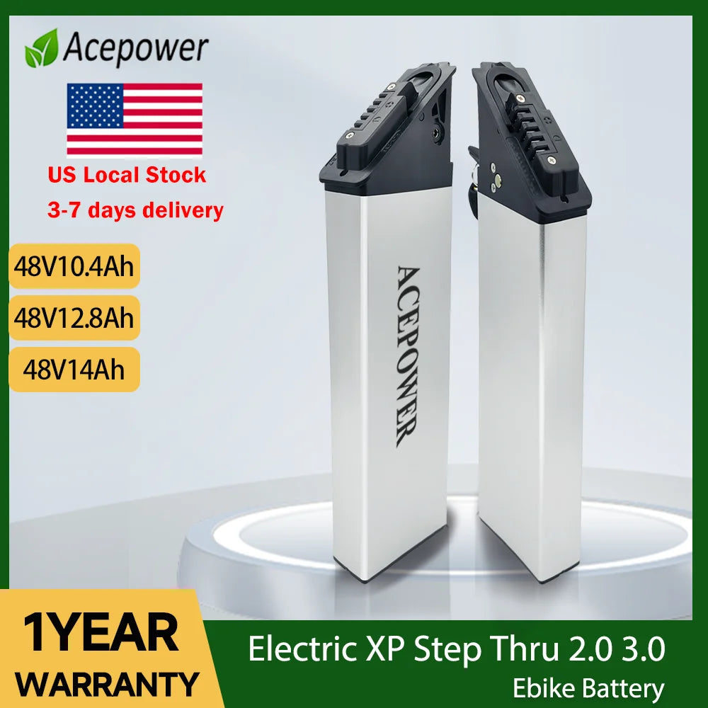 For Lectri XP Step Thru 2.0 3.0 Ebike Battery 48V 10.4Ah 12.8Ah 14Ah Battery for Electric XP Step-Thru 2.0 3.0 Replace Battery