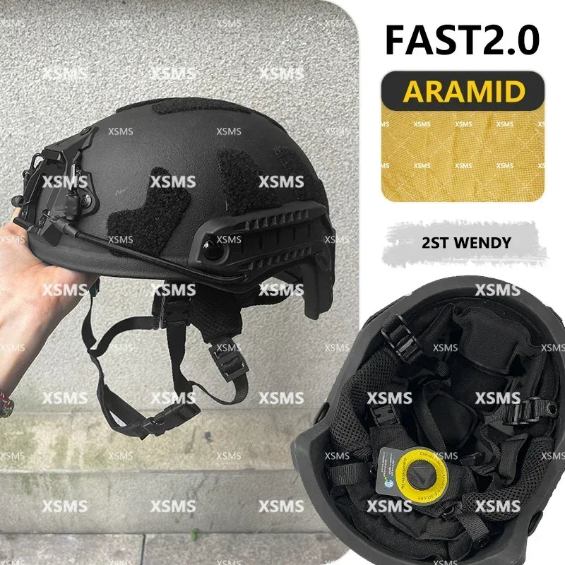 Protective Helmet  -FAST - Aramid  - Whith Wendy