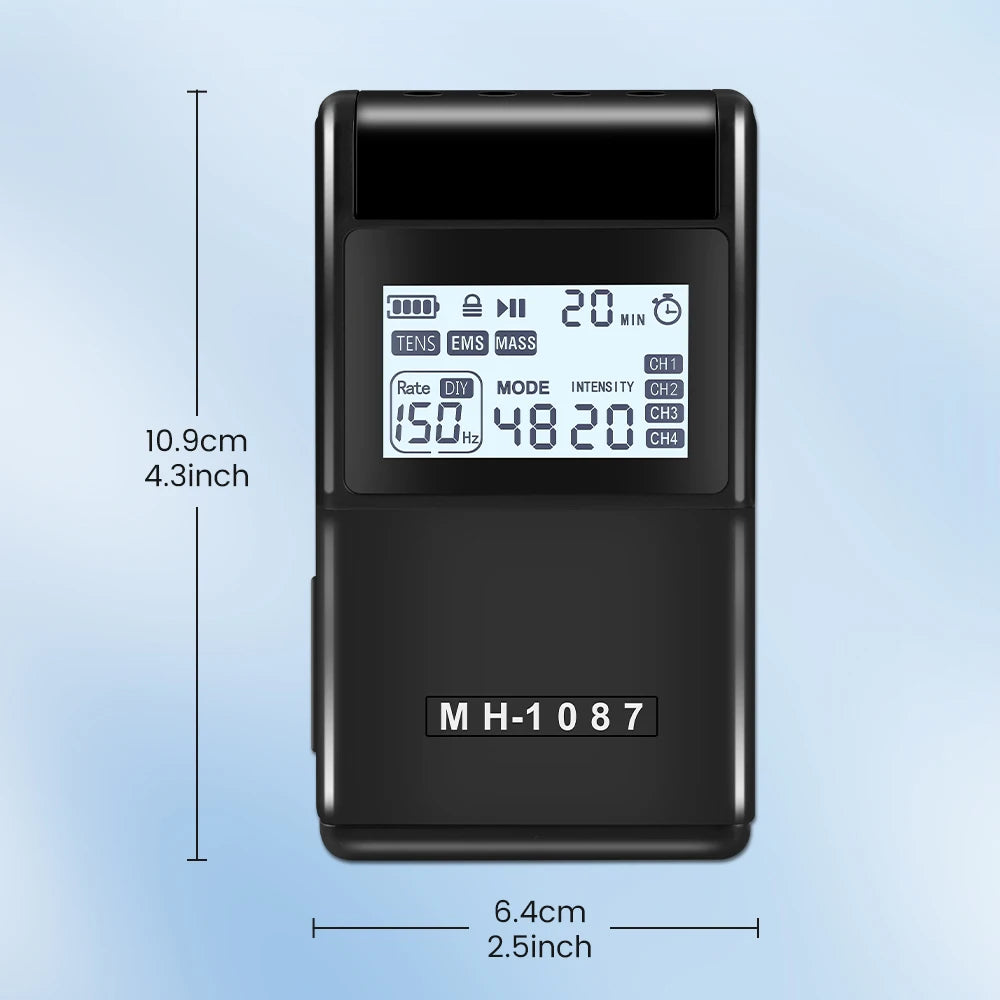 EMS TENS Unit Machine EMS Electric Muscle Therapy Stimulator Physiotherapy Pulse Electric Massage Device Back Body Neck Massager