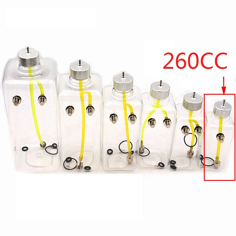 1 SET RC Plastic Fuel Oil Tank 260/360/500/700/1000/1500 CC/ml CNC Aluminum alloy Cover for RC  Nitro and Gas airplane model
