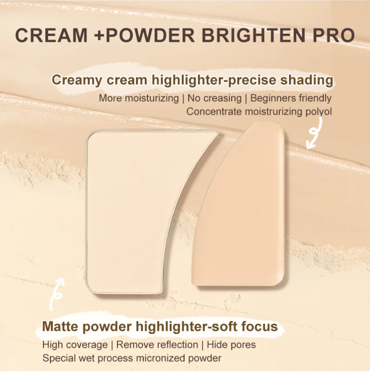 Judydoll Dual-Tone Contour Clay Natural Nose Shadow Foundation Warm Skin Cool Skin Face Makeup Cosmetics