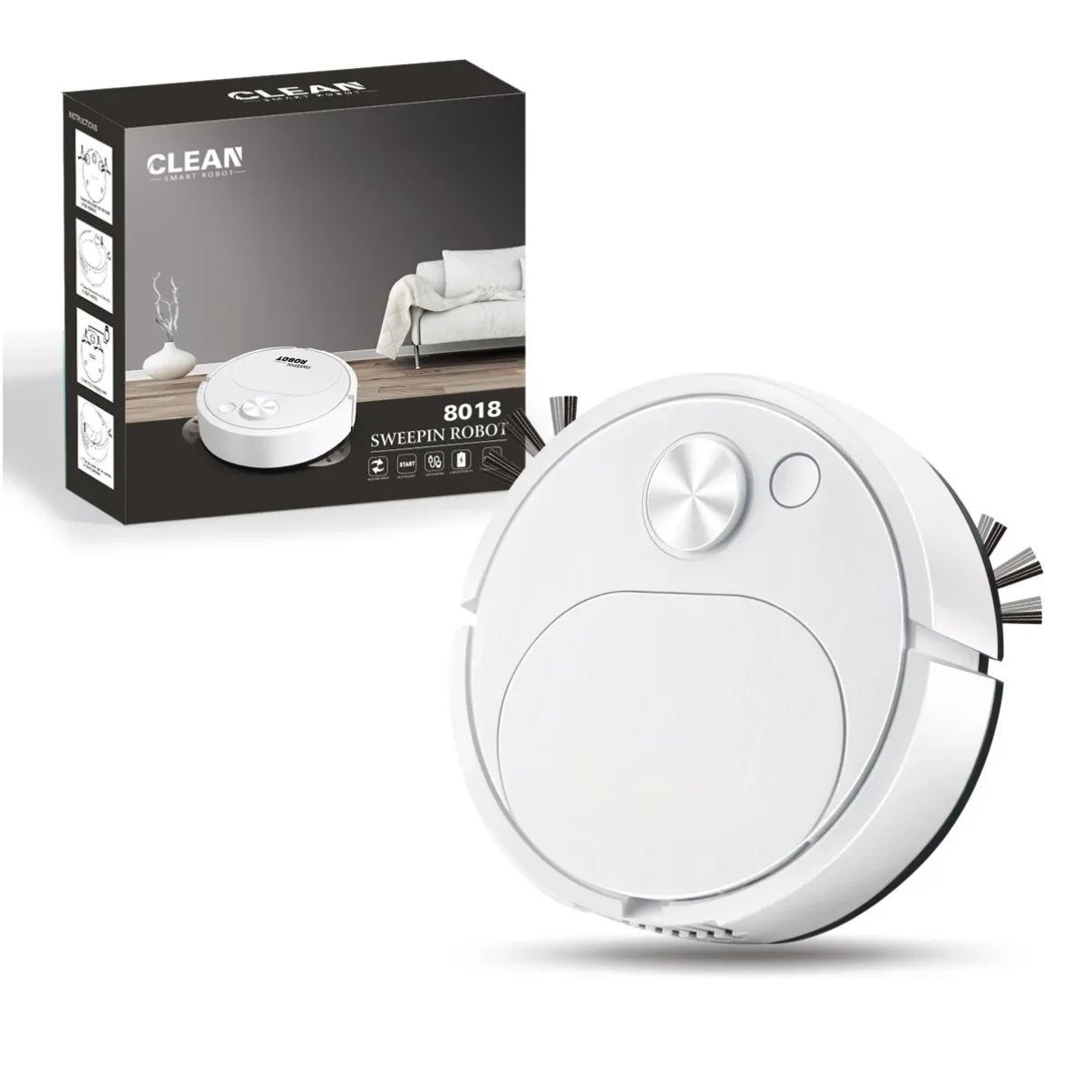 NEW USB Sweeping Robot Vacuum Cleaner Mop 3-in-1 Smart Wireless 1500Pa Dragging Cleaning Sweep Floor for Home Office