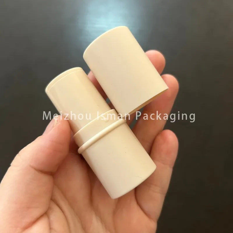 50Pcs Newest Refillable Fat 6g Matte Pink Cheek Lip Balm Packaging Foundation Stick Container Eyeshadow Concealer Stick Tubes