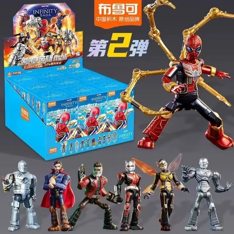In Stock BLOKEES Marvel Comics Star Edition GV01 GV06 Spider-Man Scarlet Spider Shocker Splicing Toy Model Collection Gift