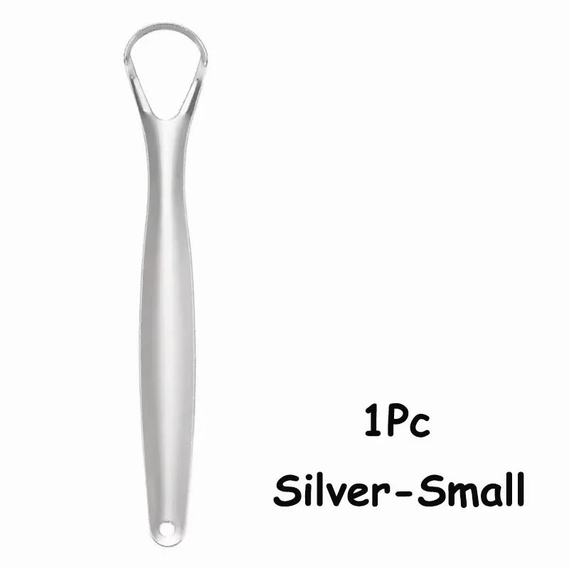 1Pc/2/4/10//20/50Pcs Dental Stainless Steel Tongue Scraper Bad Breath  Tongue Coating Cleaner Oral Care Tools Large/Small