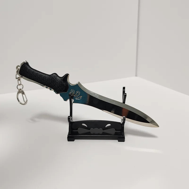 18cm Leon Knife Toy Sword with Holster Game Peripherals Outdoor Fun Safety Unsharpened Desktop Ornament Gifts Pendant