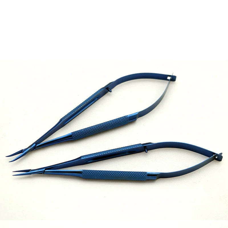 6pcs/set Ophthalmic Tools Set Striaght Curved Scissors Needle Holder Micro Forceps Ophthalmic Instrument Stainless Steel