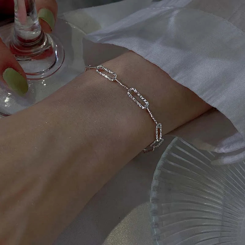 New Fashion Silver Color Double Layer Bracelet For Women Exquisite Simple Beads Chain Bracelet Jewelry Accessories