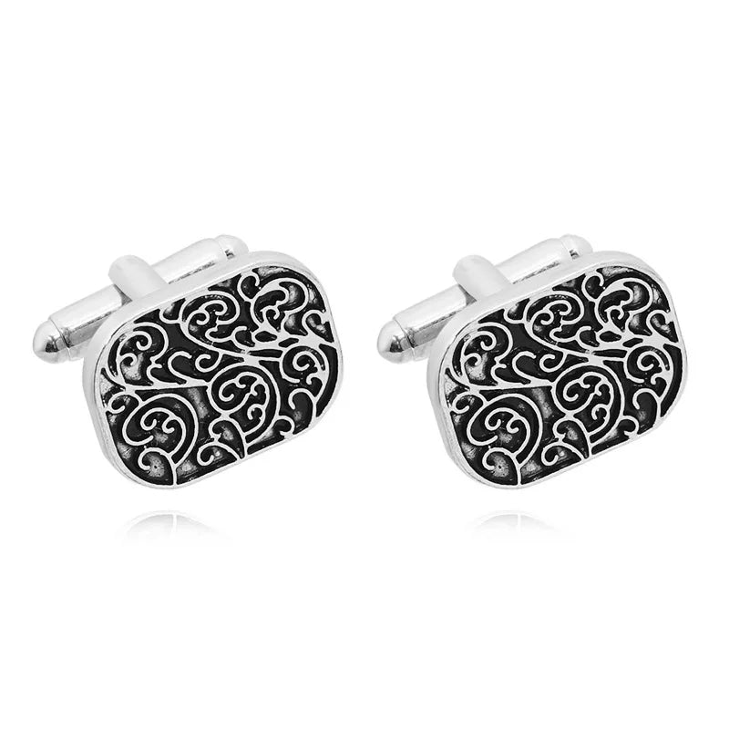 Luxury Men's Cufflinks High Quality Square Round Maple Leaf Cufflinks for Men Fashion Shirt Cufflinks Party Wedding Decorations