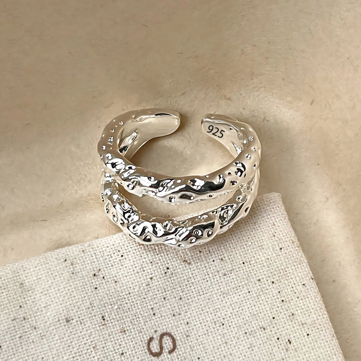 925 Sterling Silver Flower Geometry Ring For Women Girl Hollow Out Zircon Grace Wide Jewelry Gift Dropshipping