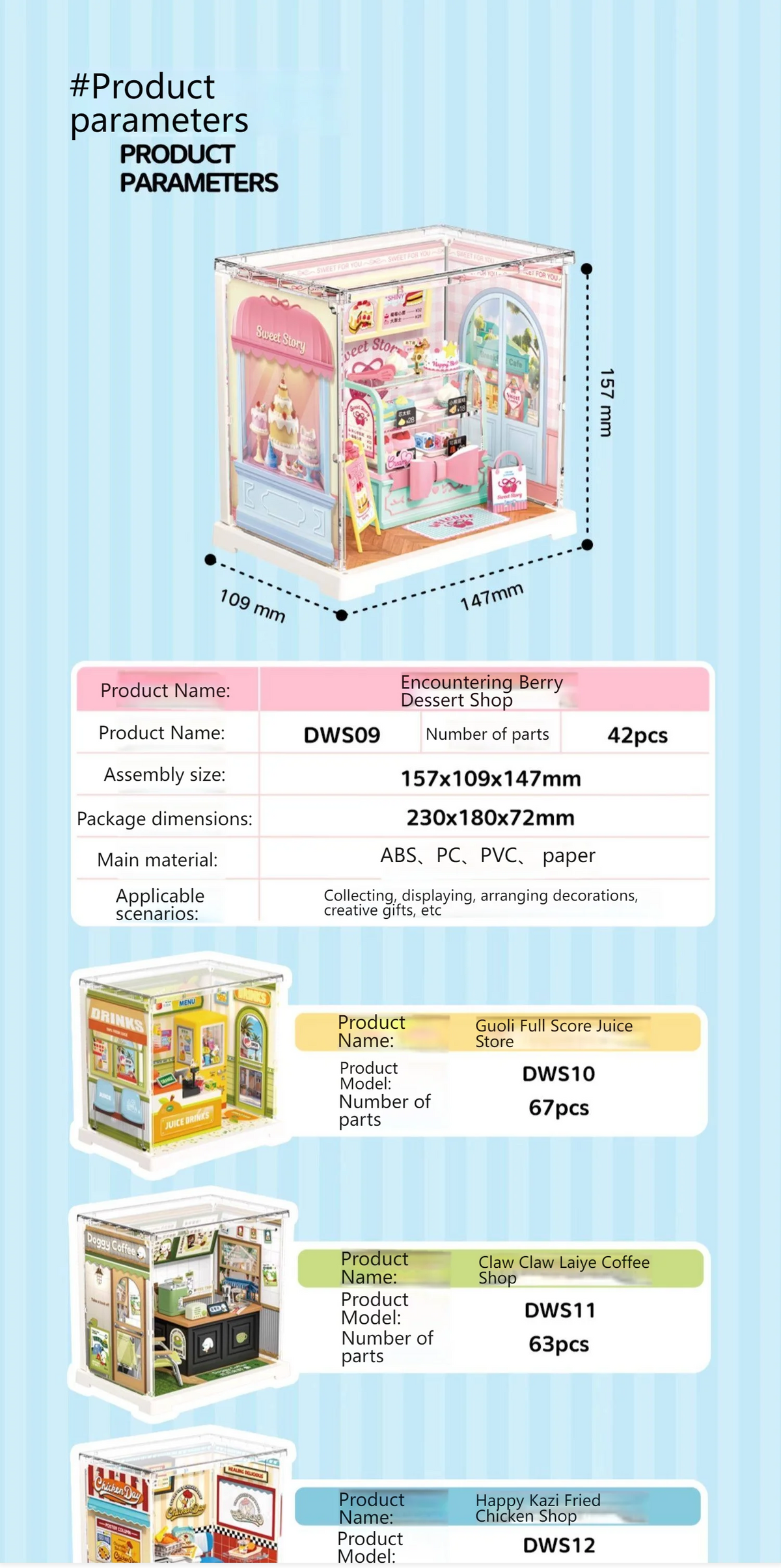 Mini Building Blocks DIY House Kit, Micro-Scale Scene Models Creative Gift for Women, Super World Tiny Craft
