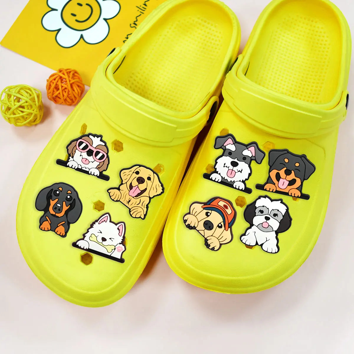 16pcs New Dog Animal Shoe Charms for Clogs Shoe Decoration Premium Quality Popular Shoe Accessories for Great X-mas Gift