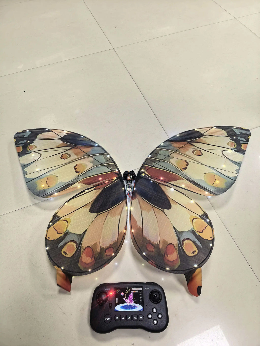 Remote Control Bionic Flapping Wing Butterfly Drone LED Light Ornithopter 2.4G RC Flying Butterfly Aircraft 7.4V Kids Gift