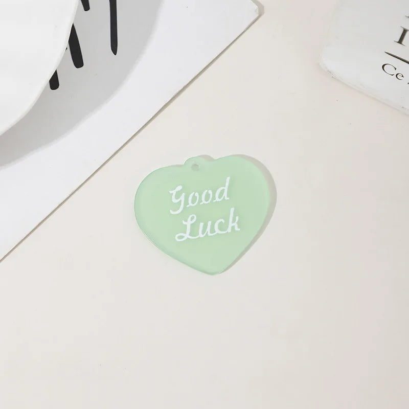10PCS 28*32mm Acrylic Candy Colored Good Luck Charms Pendant For DIY Earrings Bracelet Necklace Jewelry Accessories Wholesale