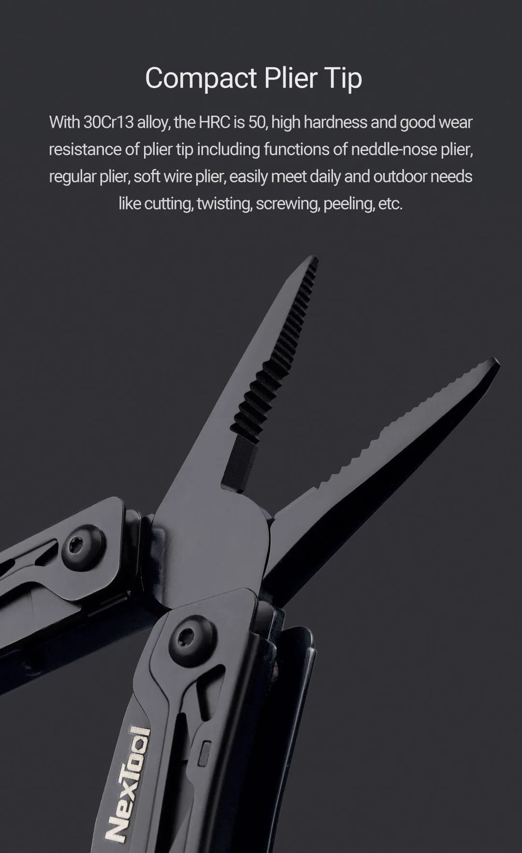 NexTool 11-In-1 Black Knight Multi-function Camping Tools Knife Outdoor Survival Folding Pliers Scissors Hand Multitool Tool Kit