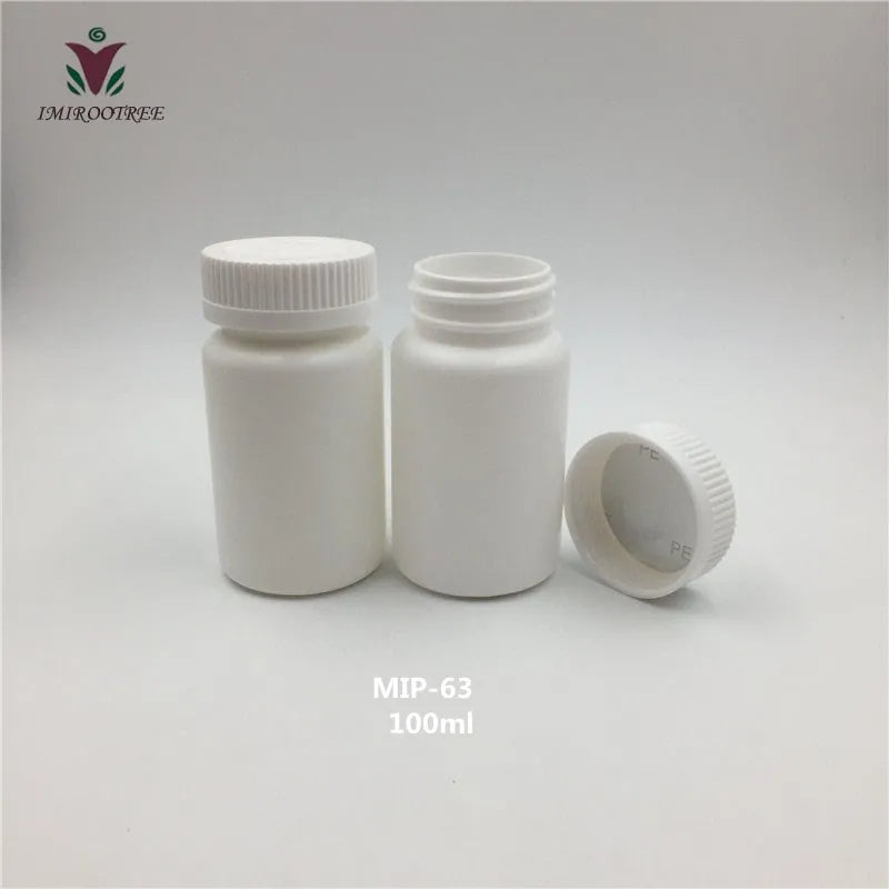 10/50pcs 100cc 120cc 150cc 200cc HDPE White Medicine Pill Bottles Empty Pharmaceutical Capsule Tablet Bottle 150ml with CRC Cap
