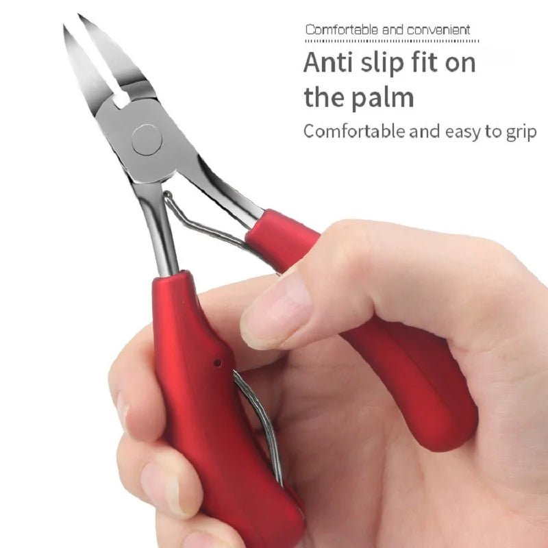 Professional Toe Nail Clippers Cutter Ingrown Toenail Tool Thick Nail Dead Skin Dirt Remover Super Sharp Curved Blade Nail Tools