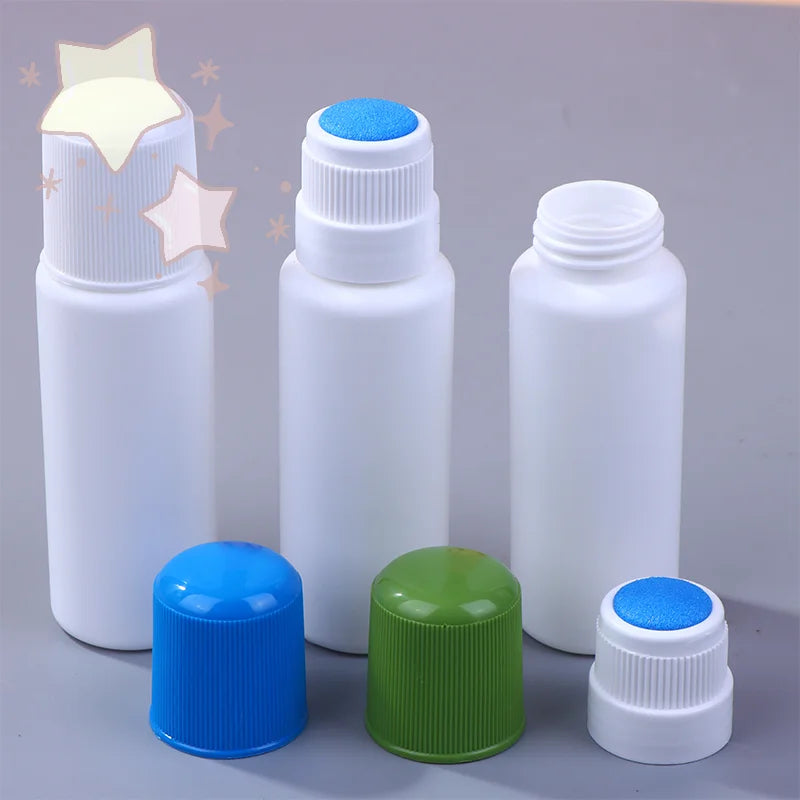 50ML Empty Smudge Bottle Liquid Applicator Sponge Head Soreness Liquid Bottle For Daub Filling Liniment Medicine