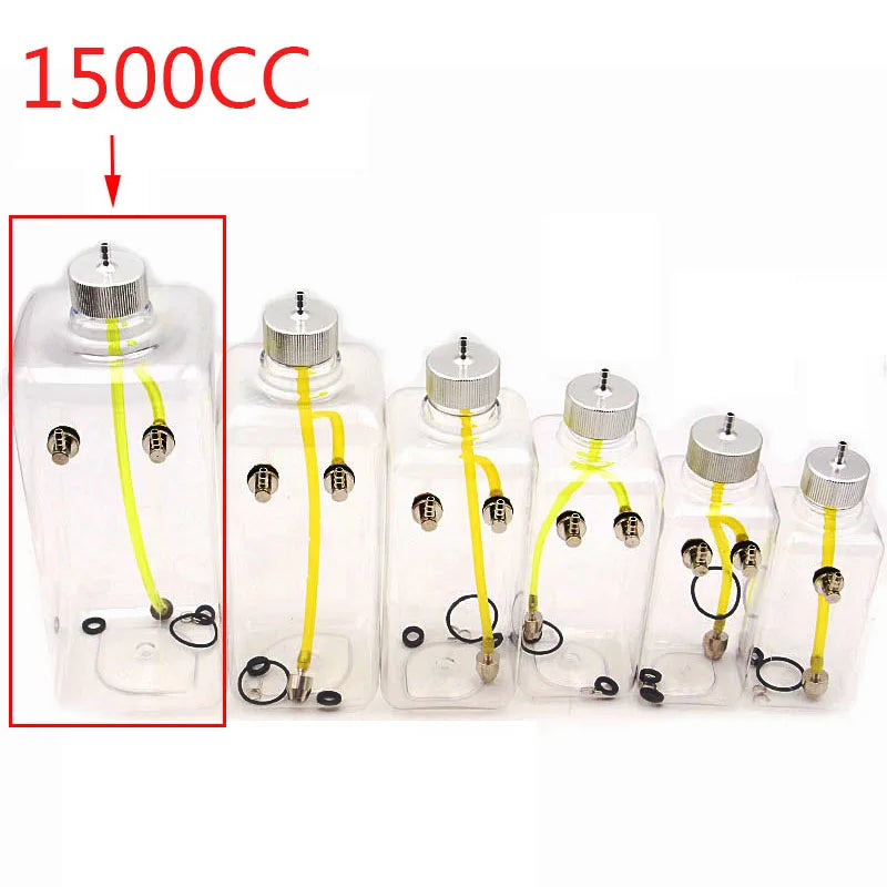 1 SET RC Plastic Fuel Oil Tank 260/360/500/700/1000/1500 CC/ml CNC Aluminum alloy Cover for RC  Nitro and Gas airplane model