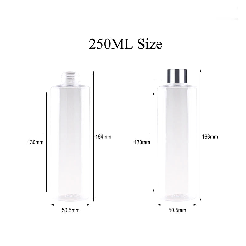 20pcs 100ML 120ML 200ML Empty Plastic Bottle With Aluminum Lid 500ML Flap Lid Refillable Bottle Cosmetic Container JX141-20