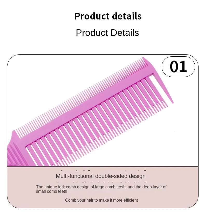 3pcs Hairbrush Hair Styling Combs Tailed Comb Set Coloring Dyeing Comb Salon Tool Sectioning Highlighting Weaving Cutting Comb