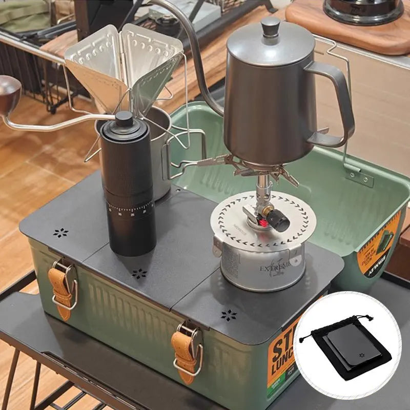 For Stanley Lunch Box 9.4L Accessories Set Handle Cowhide Cover Ultralight Aluminum Alloy Table Top Hanging Rack Felt Lining