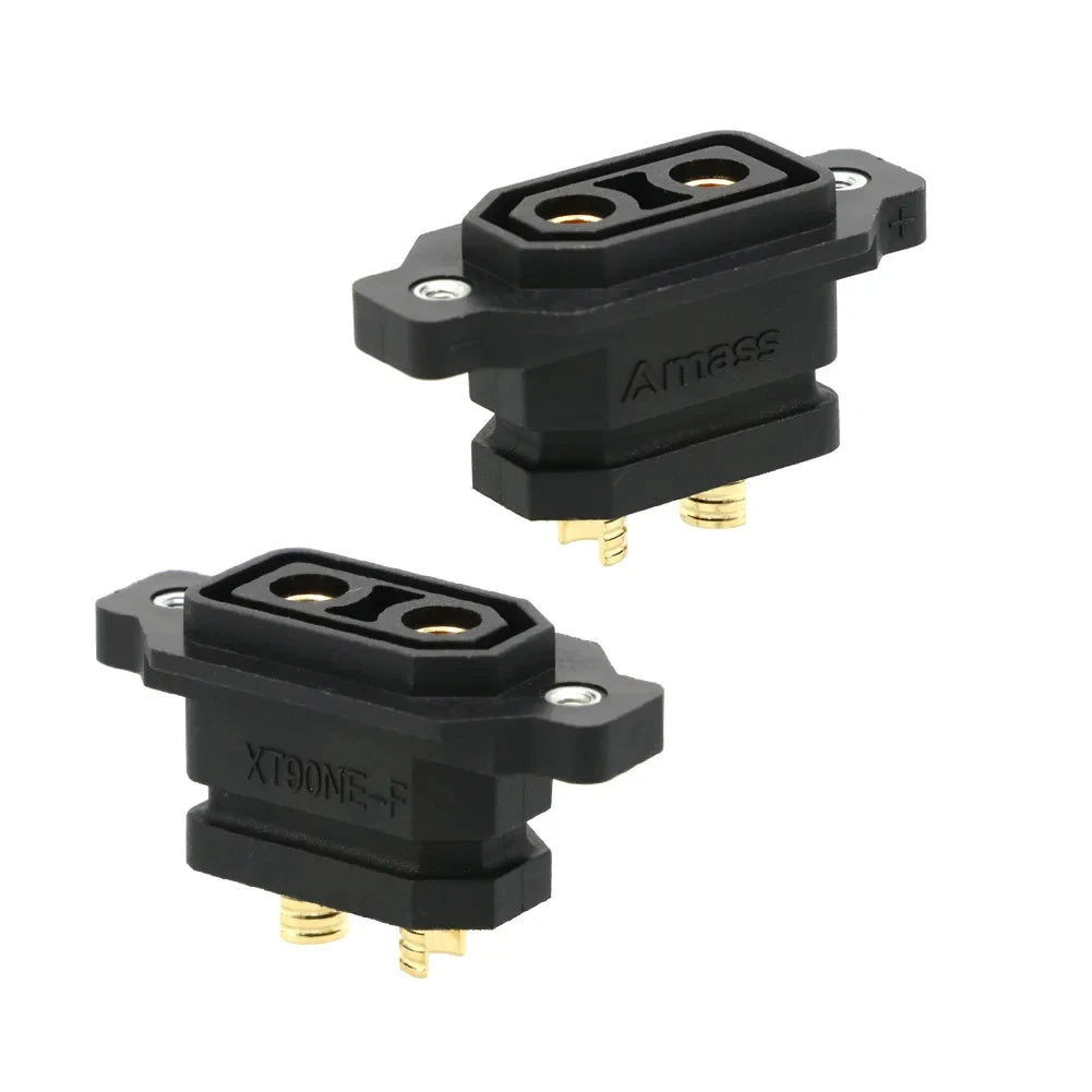 1 / 2 / 5pcs Amass XT90NE-F Battery Connector XT90E Female Plug Gold-plated XT90 Mountable Connector Yellow / Black Socket