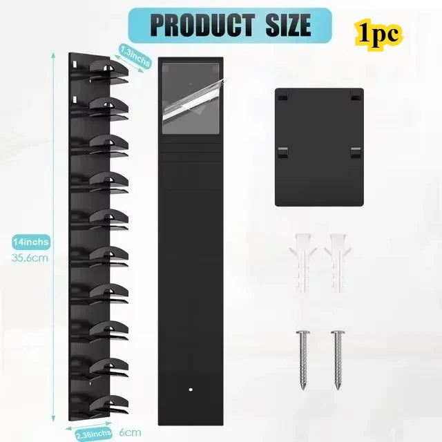 10-slot Wall-mounted Hat Rack,  Drilling Required, Hat Rack for Baseball Caps, Wardrobe Storage, Space-saving