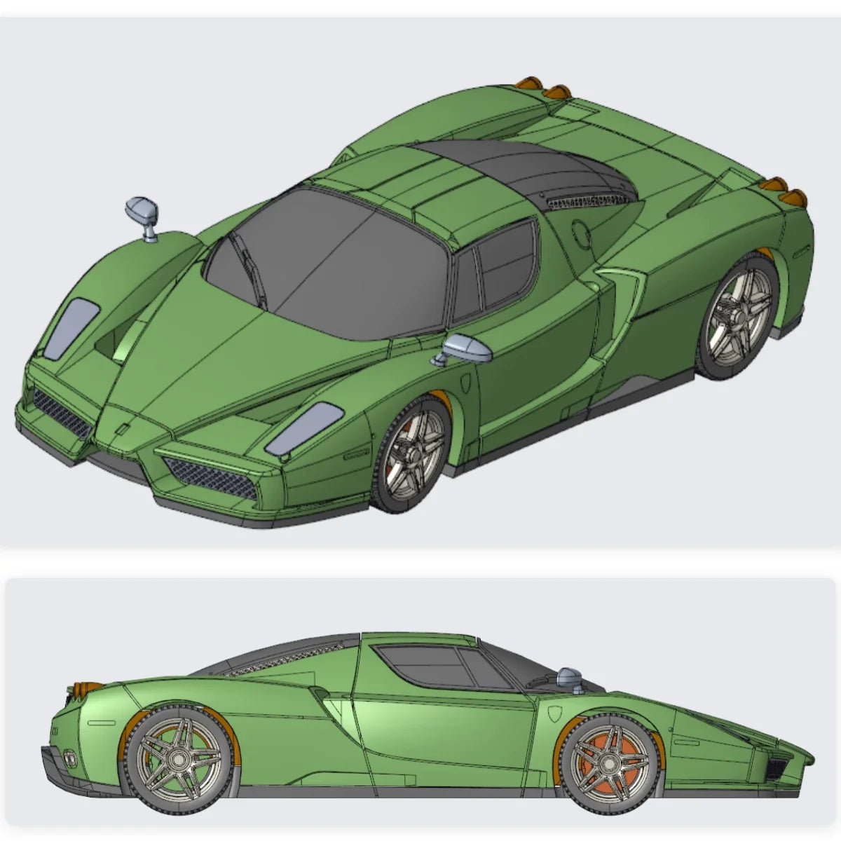 build drive 1:64  Adults Hobby ENZO Assemble handmade Diecast Model Car