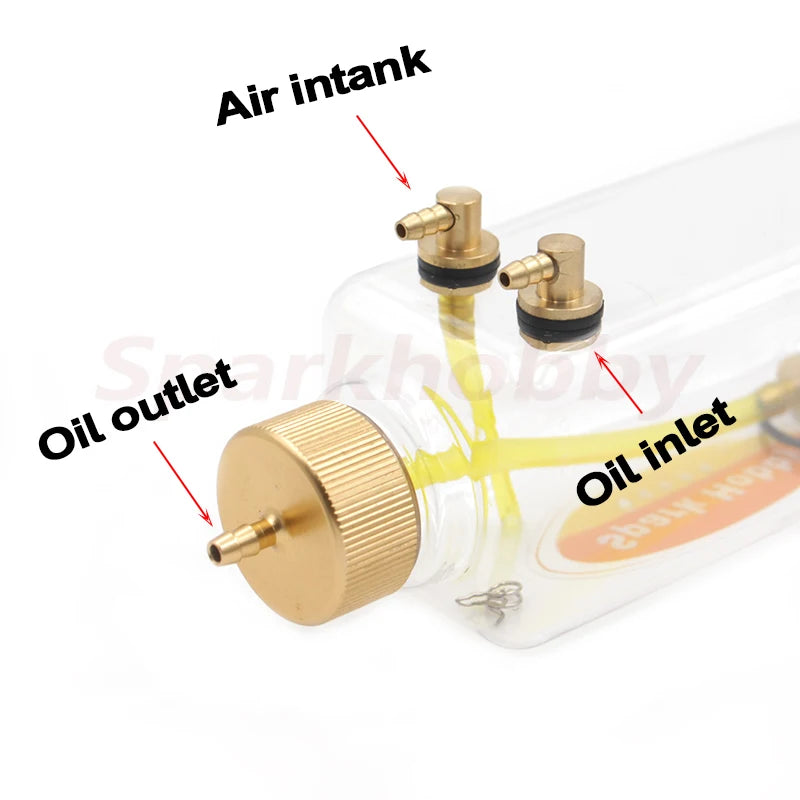 1 SET RC Plastic Fuel Oil Tank 260/360/500/700/1000/1500 CC/ml CNC Aluminum alloy Cover for RC  Nitro and Gas airplane model