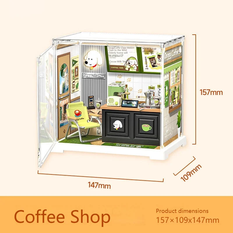 Mini Building Blocks DIY House Kit, Micro-Scale Scene Models Creative Gift for Women, Super World Tiny Craft