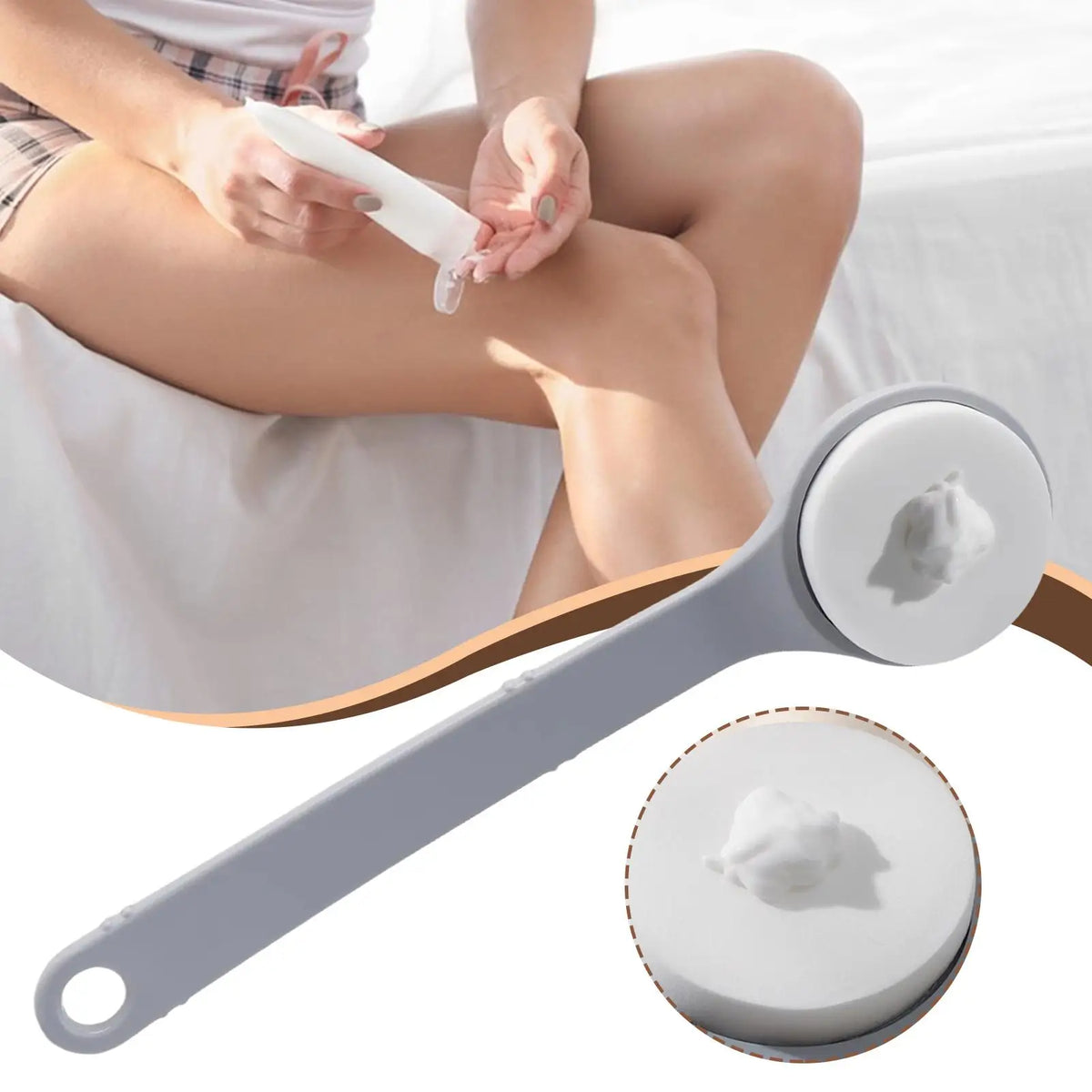 Lotion Applicator for Back Long Handle Lotion Applicator for Back Anti-Slip Grip Moisturizing Oils Apply Tool for Athletes Teens
