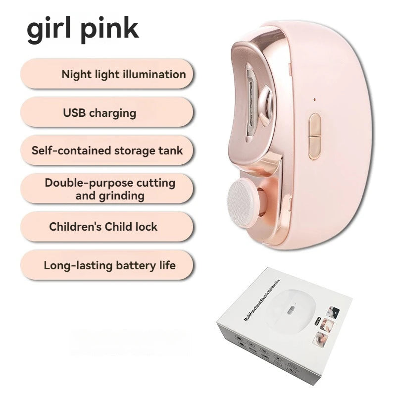 2-in-1 Fully Automatic Nail Polisher And Clipper Portable Trimming And Polishing Tool for Easy Nail Care