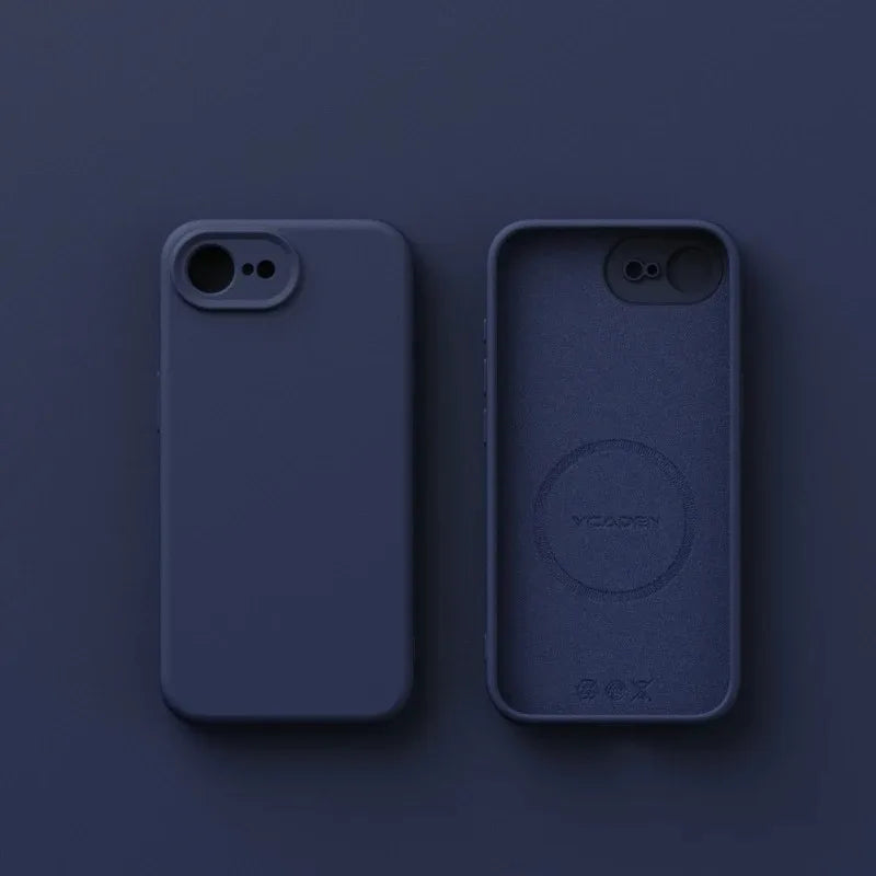 For Magsafe Case For iPhone 17E Liquid Silicone Magnetic Shockproof Solid Colour Matte Soft Cover For iPhone 17 E 17e Bumper